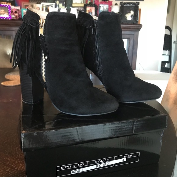 Public Desire Lidida Fringe Heeled Boots - Picture 3 of 8